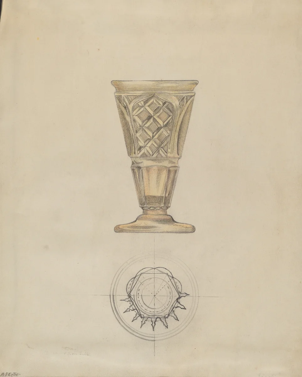 Wine Glass by Albert Eyth, index of american design, 1936