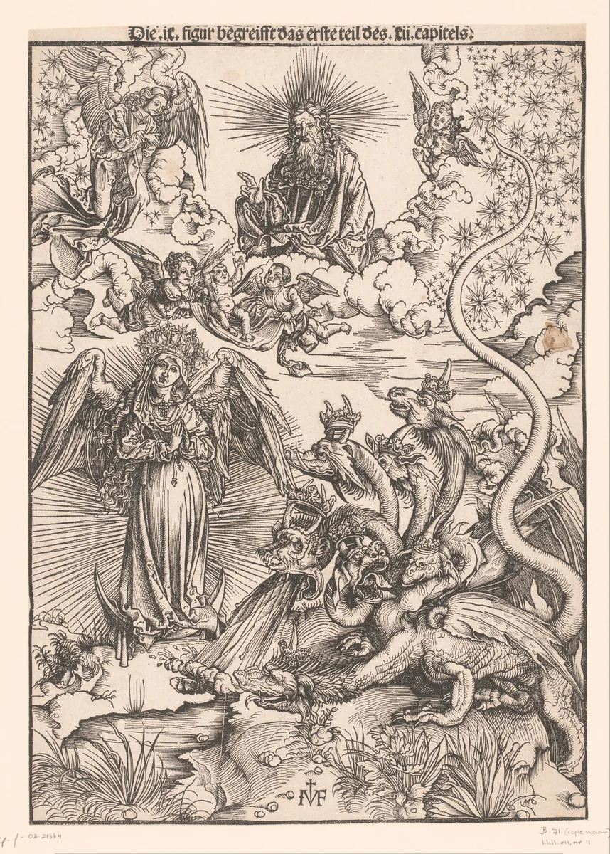 Blazen van de zevende bazuin by Unknown, print, 1502