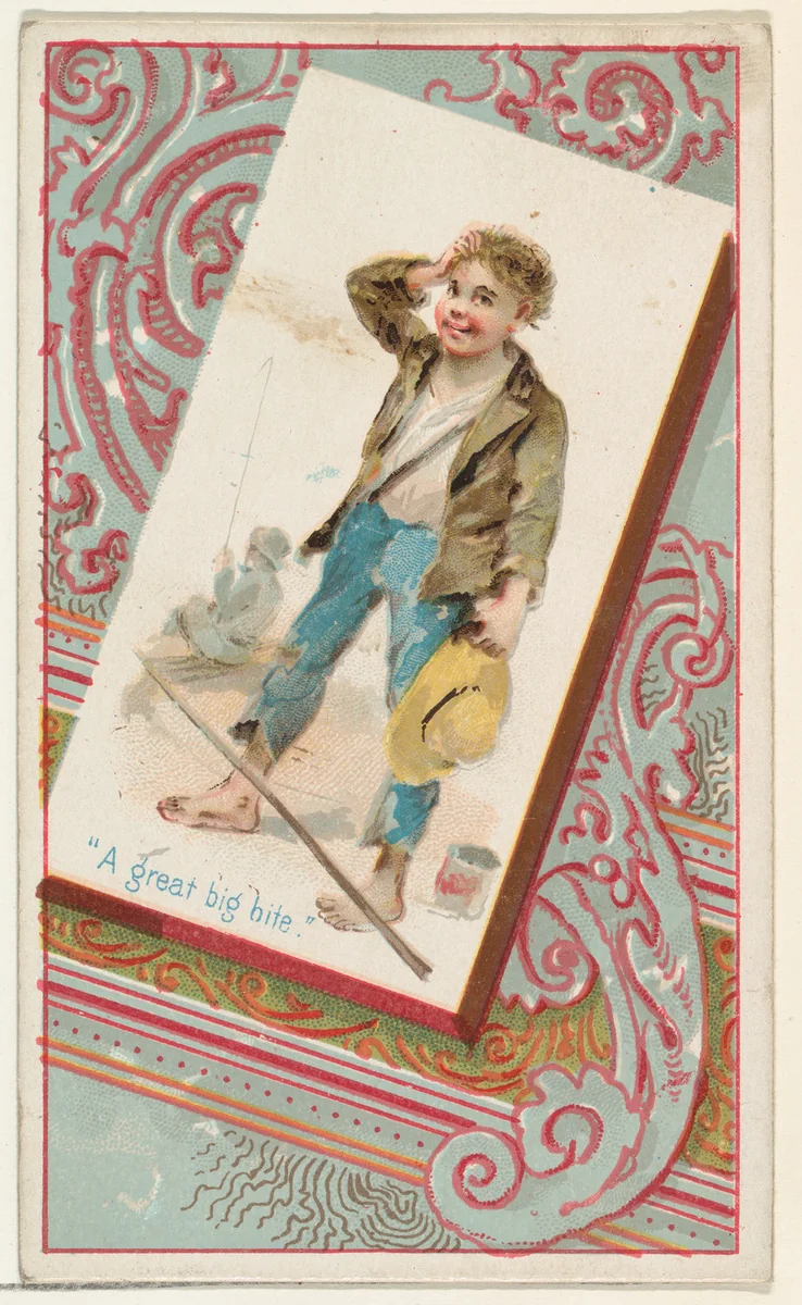 "A great big bite," from the Terrors of America set (N136) issued by Duke Sons & Co. to promote Honest Long Cut Tobacco by W. Duke, Sons & Co., print, 1888-1889