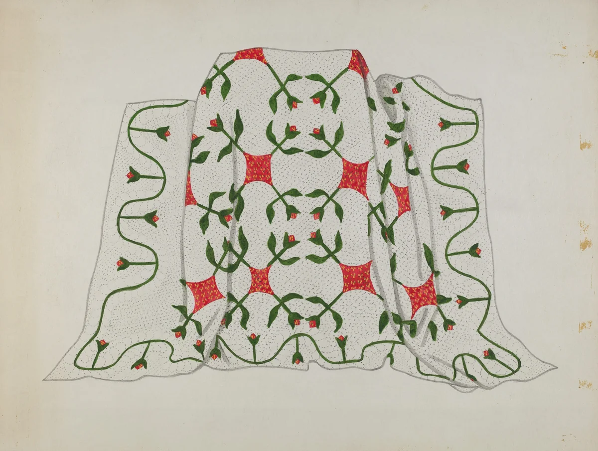 Patchwork Quilt by Ellen Duncan, index of american design, 1936