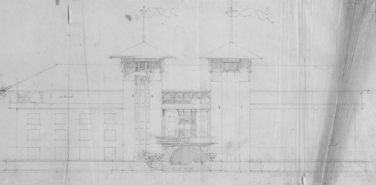 Chattanooga Hotel Project, Chattanooga, Tennessee, Elevation by Adler & Sullivan, other, 1887-1898