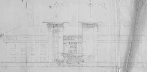 Chattanooga Hotel Project, Chattanooga, Tennessee, Elevation by Adler & Sullivan, other, 1887-1898