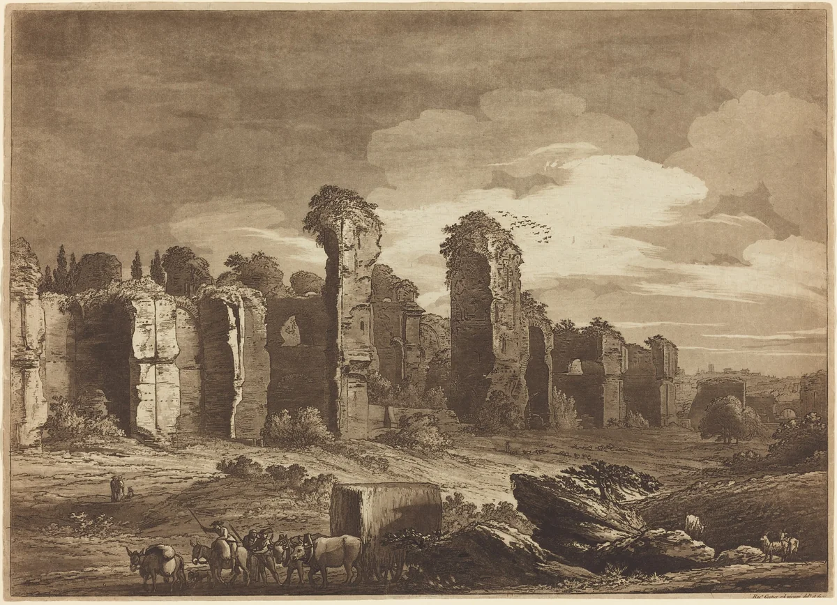 View of the Remains of Caracalla's Baths, Taken from the Jesuits Gardens at Rome by Richard Cooper II
John Boydell, print, 1778