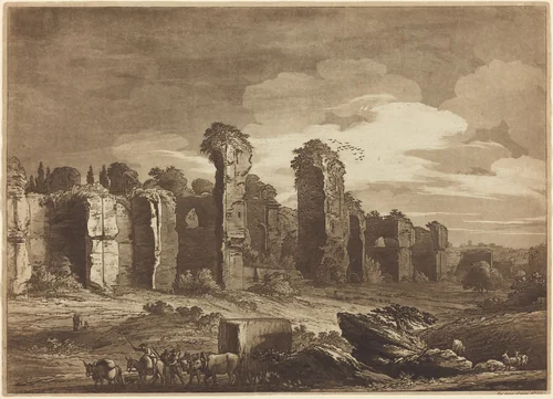 View of the Remains of Caracalla's Baths, Taken from the Jesuits Gardens at Rome by Richard Cooper II
John Boydell, print, 1778