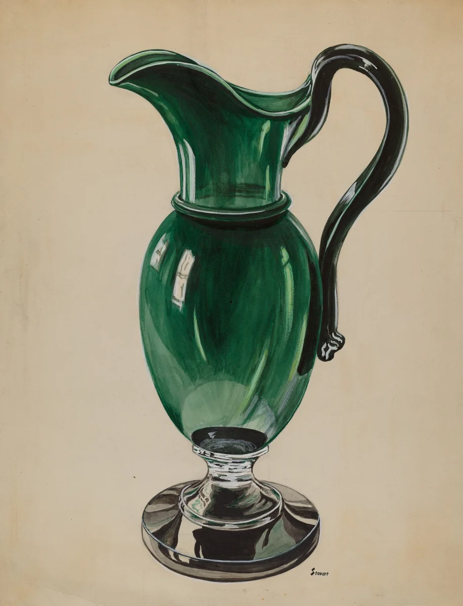 Pitcher by Robert Stewart, index of american design, 1936
