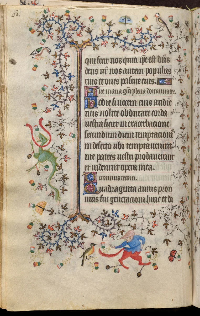Hours of Charles the Noble, King of Navarre (1361-1425): fol. 30v, Text by Master of the Brussels Initials and Associates, book, 1400-1410