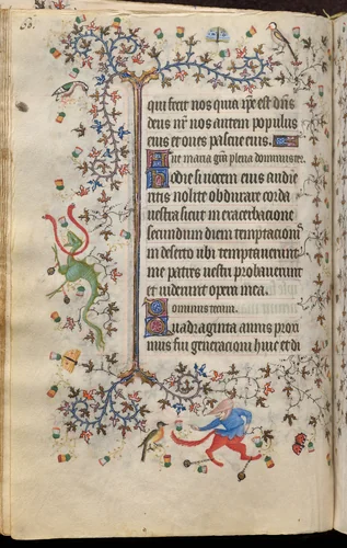 Hours of Charles the Noble, King of Navarre (1361-1425): fol. 30v, Text by Master of the Brussels Initials and Associates, book, 1400-1410
