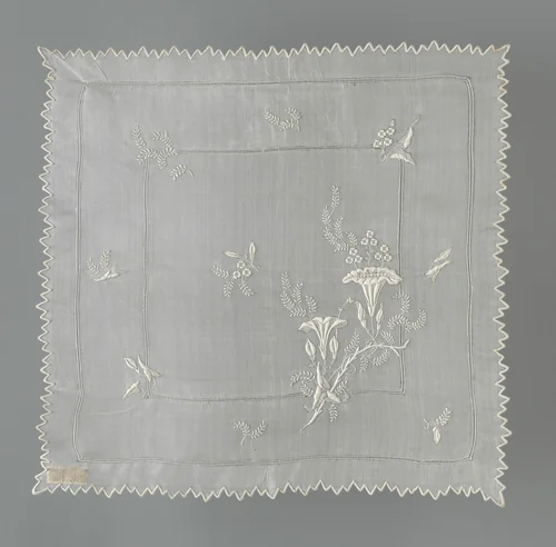 Handkerchief by France, textile, 1860-1880