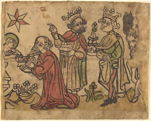 The Adoration of the Magi by German 15th Century, print, 1400-1430
