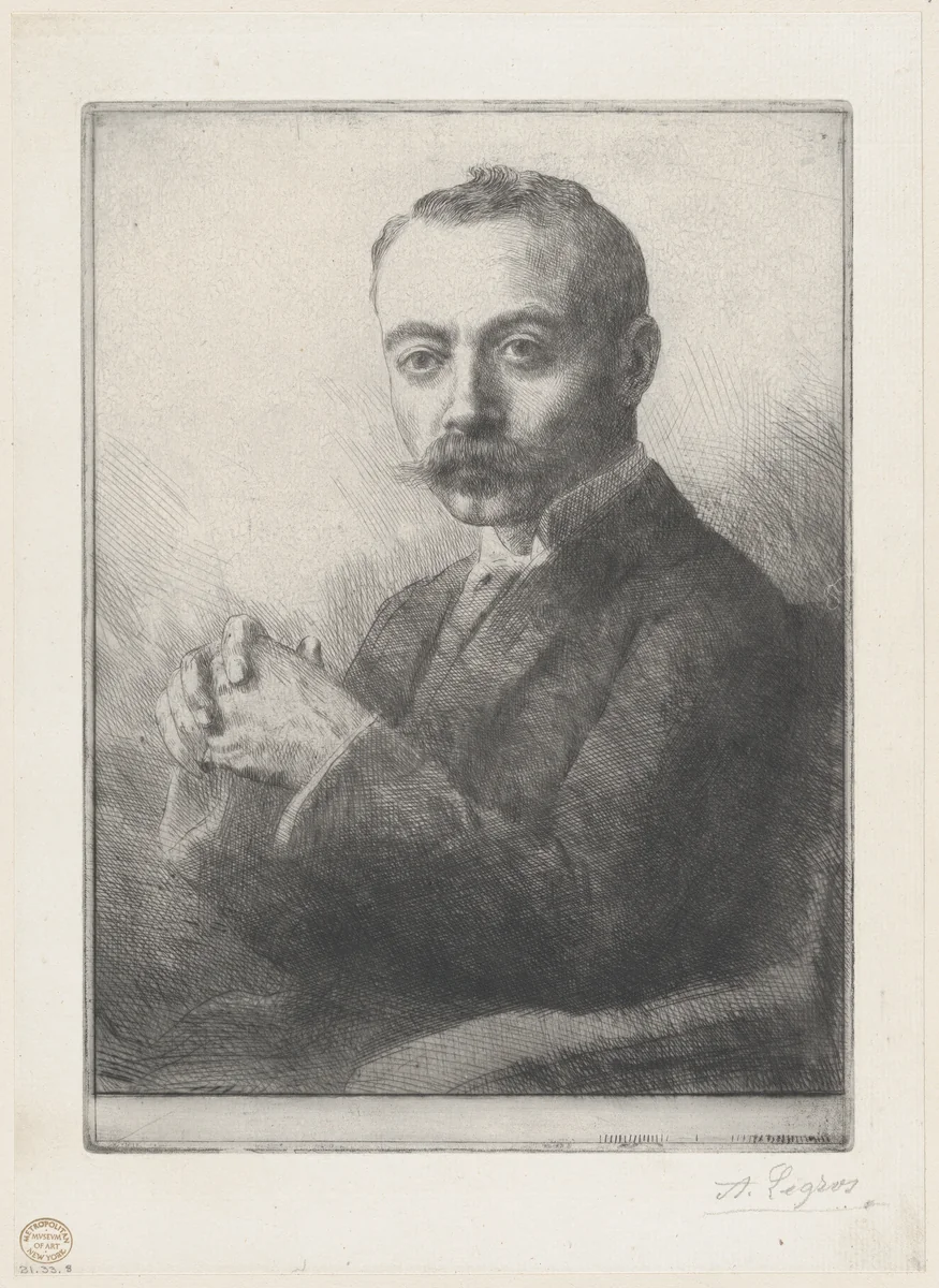 Portrait of Edward D. Adams by Alphonse Legros, print, 1892