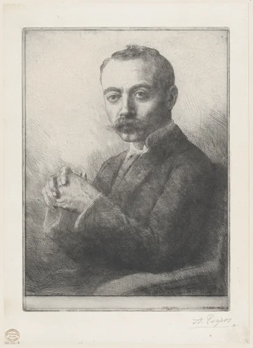 Portrait of Edward D. Adams by Alphonse Legros, print, 1892