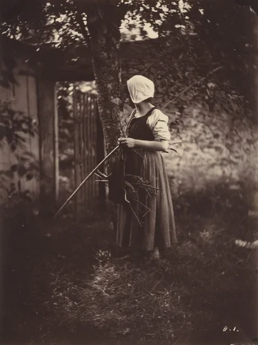 Peasant by Auguste Giraudon, photograph, 1870