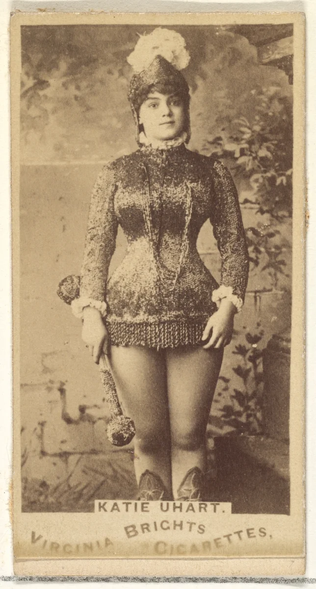 Katie Uhart, from the Actors and Actresses series (N45, Type 1) for Virginia Brights Cigarettes by Allen & Ginter, photograph, 1885-1891