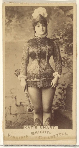 Katie Uhart, from the Actors and Actresses series (N45, Type 1) for Virginia Brights Cigarettes by Allen & Ginter, photograph, 1885-1891