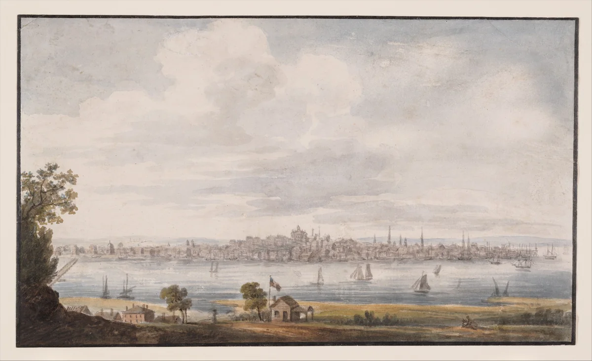 Albany, New York by Pavel Svinin, artwork, 1811-1816