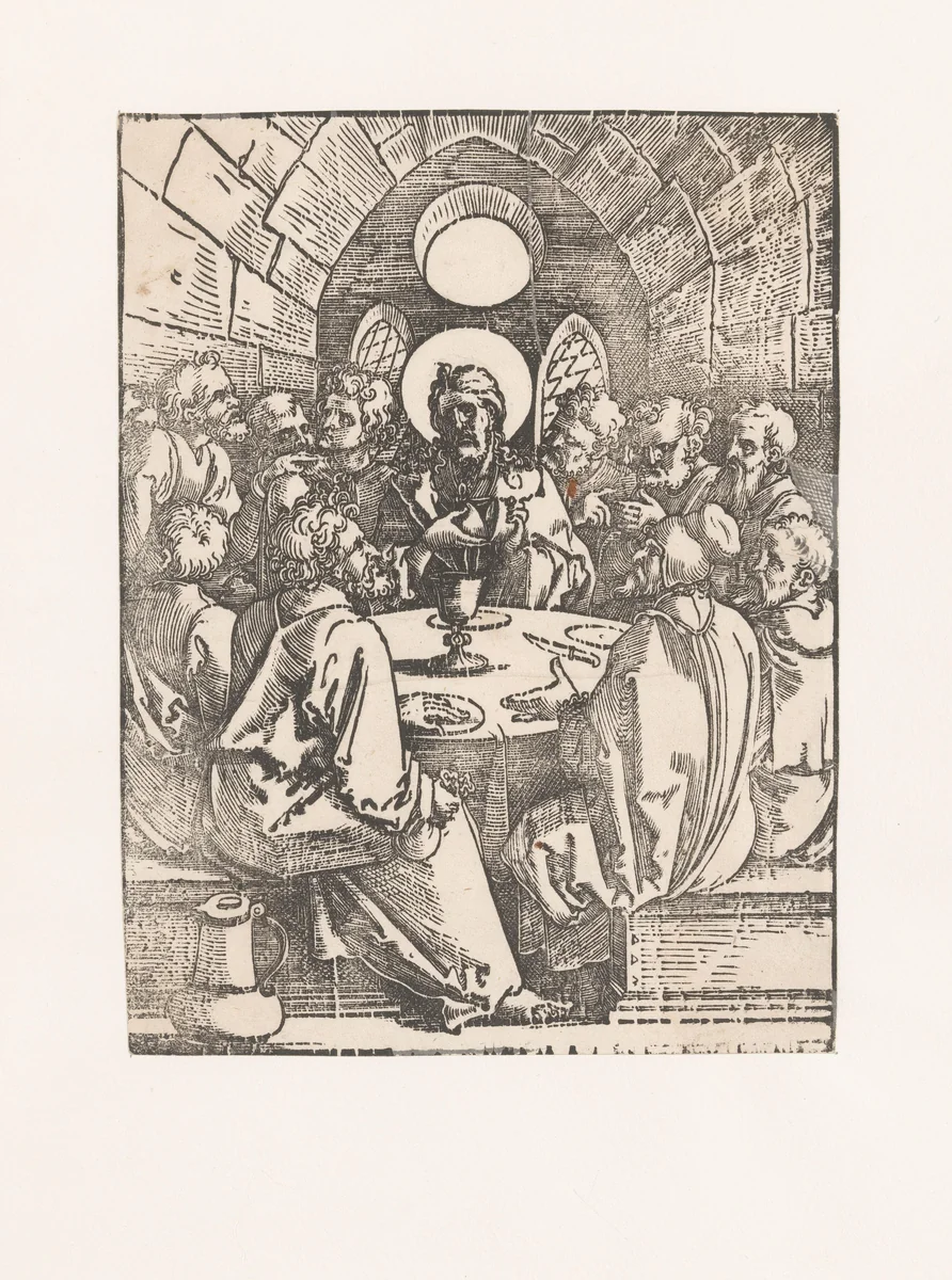 Laatste Avondmaal by anonymous, print, 1510-1550