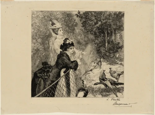 Au Jardin d'Acclimatation (In the Zoological Garden) by Félix Bracquemond, print, 1870-1879