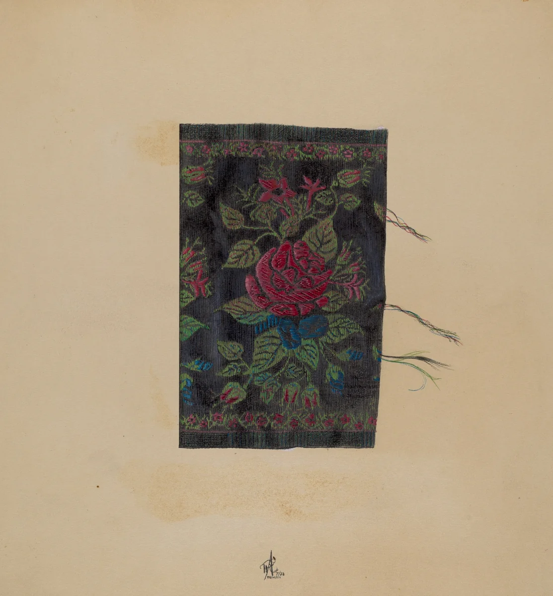 Economy Sample of Silk by Ralph Atkinson, index of american design, 1938