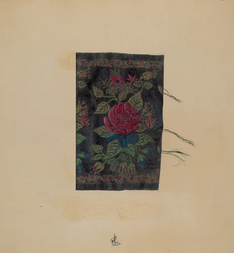 Economy Sample of Silk by Ralph Atkinson, index of american design, 1938