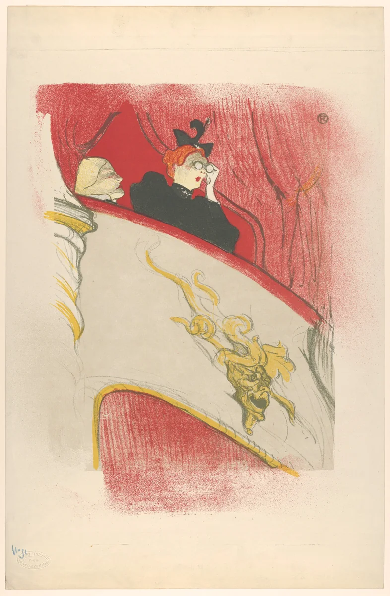The Box with the Gilded Mask by Henri de Toulouse-Lautrec, print, 1894