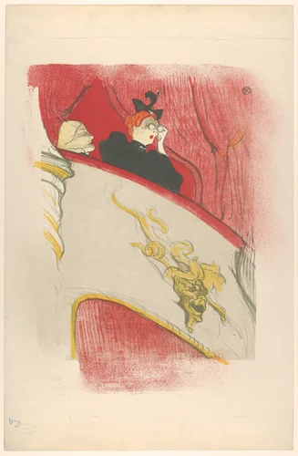 The Box with the Gilded Mask by Henri de Toulouse-Lautrec, print, 1894
