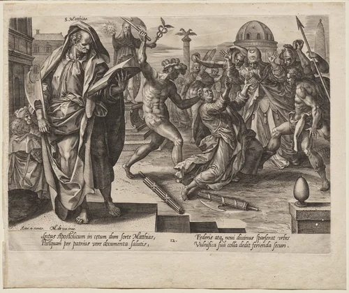 St. Matthias by Hendrick Goltzius, print, 1573-1583