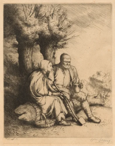 The Woodman by William Strang, print, 1881