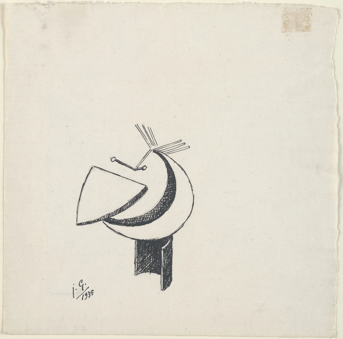 Study for Head by Julio González, drawing, 1935