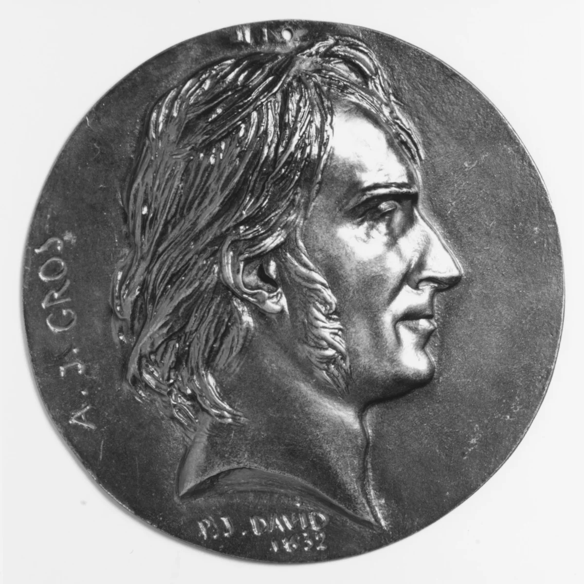 Antoine-Jean Gros by Pierre-Jean David d'Angers, metalwork, 1832