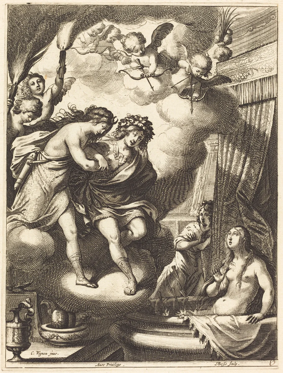 Illustration to Jean Desmarets' "L'Ariane" by Abraham Bosse
Claude Vignon, print, 1639
