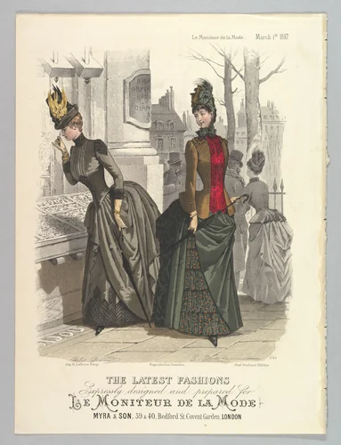 The Latest Fashions, Expressly Designed and Prepared for Le Moniteur de la Mode by Jules David, print, 1887