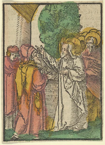 Parable of the Pharisees and the Tax-Collector, from Das Plenarium by Hans Schäufelein, print, 1517