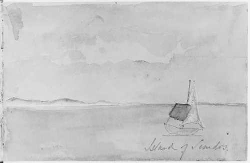 Island of Temdos (?) (from Sketchbook) by Mary Newbold Sargent, artwork, 1904