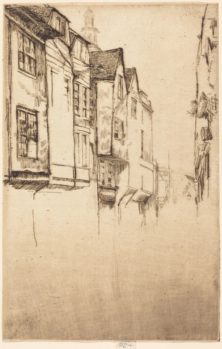 Wych Street by James McNeill Whistler, print, 1877