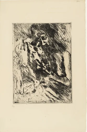 Death and the Woman (Tod und Weib) from the portfolio Dance of Death (Totentanz) by Lovis Corinth, print, 1921
