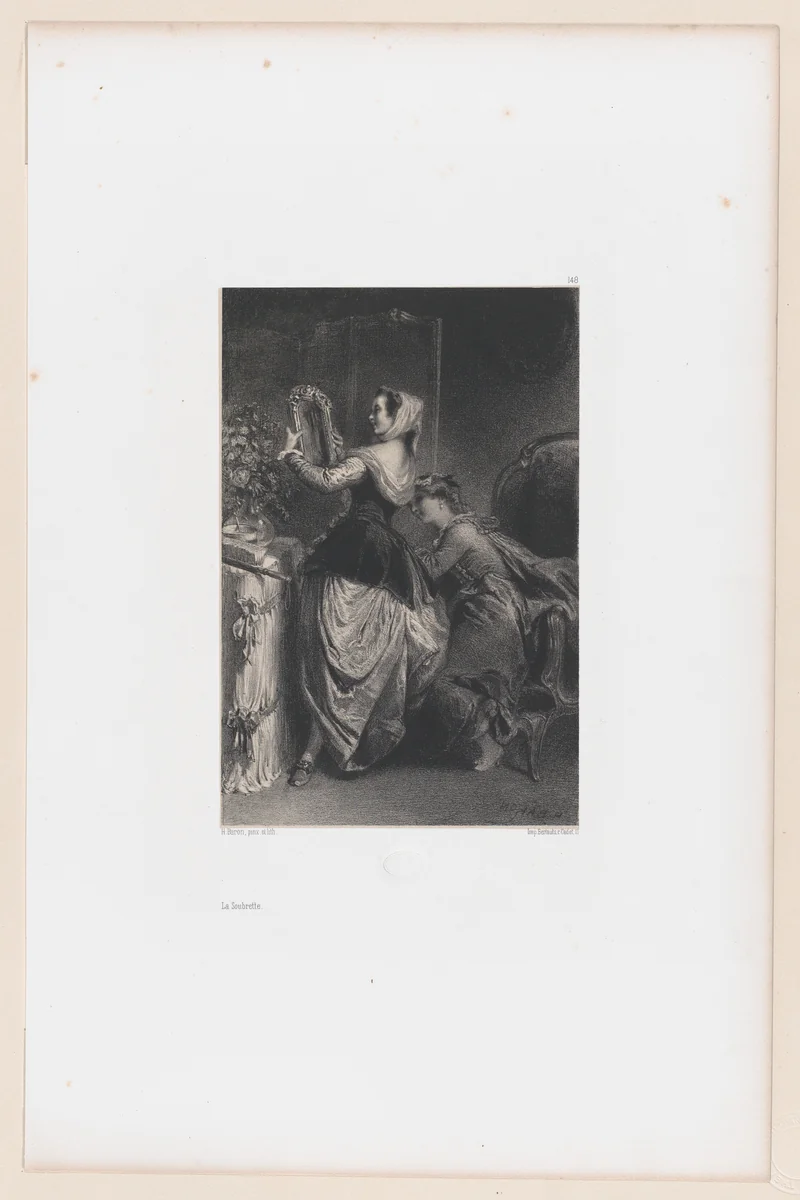The Maid by Henri-Charles-Antoine Baron, print, 1858-1868