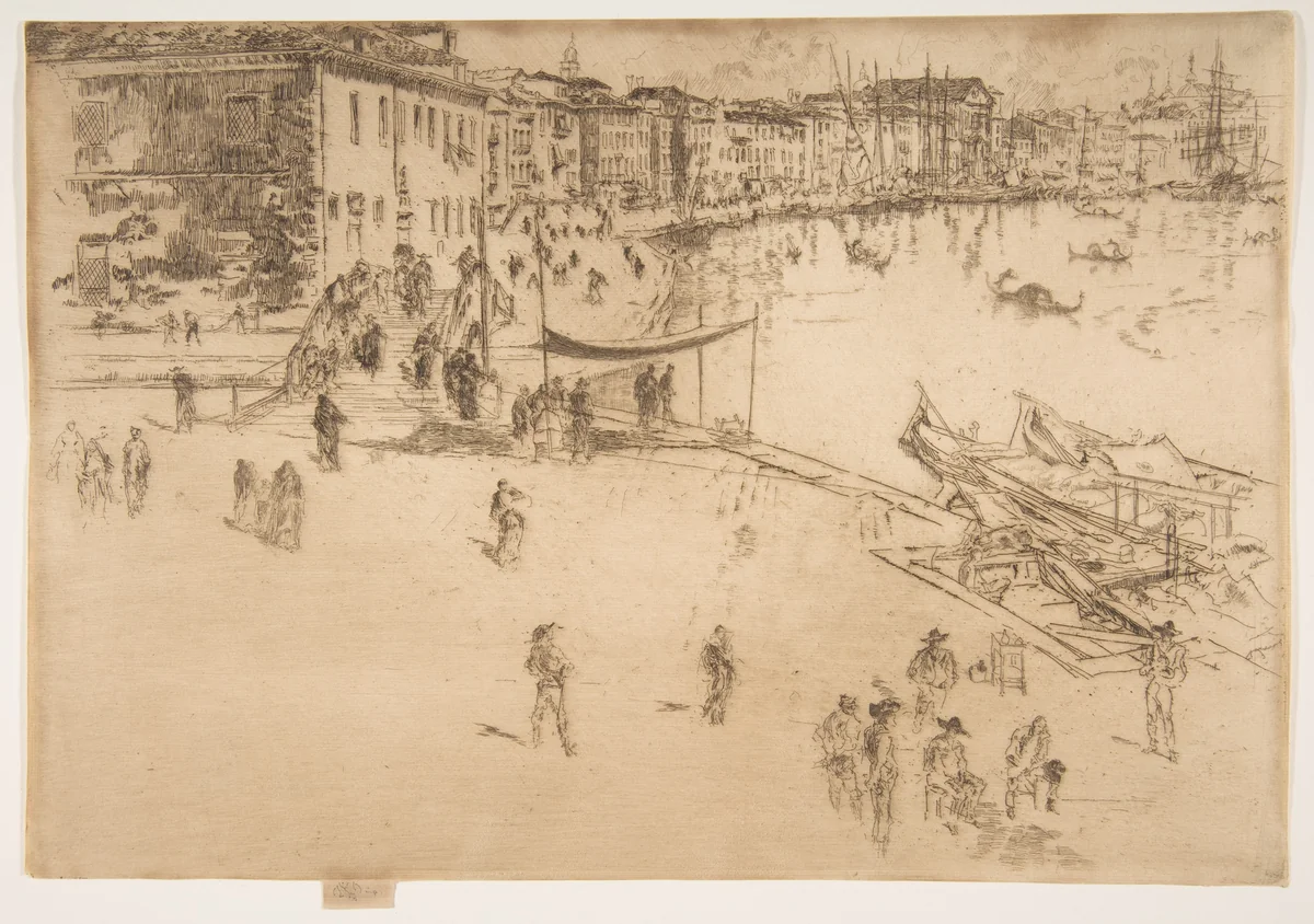 The Riva, No. 2 by James McNeill Whistler, print, 1879-1880