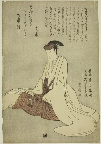 Memorial portrait of the actor Matsumoto Yonesaburo I by Utagawa Toyokuni I (初代 歌川 豊国), print, 1805
