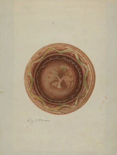 Plate by Roy S. Brown, index of american design, 1855-1995