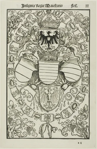 Coat of Arms of Maximilian I as King of the Romans by Albrecht Dürer, print, 1517