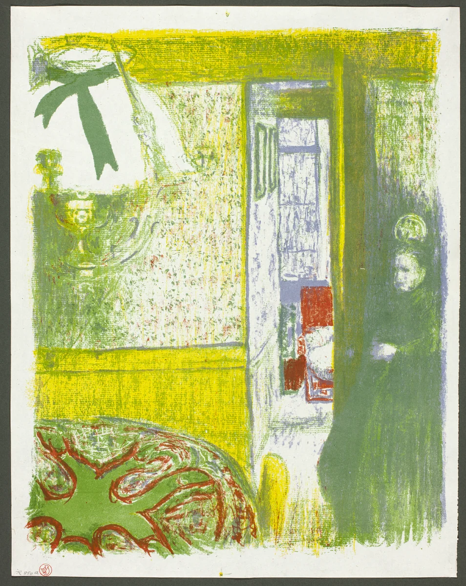 Interior with Hanging Lamp, plate four from Landscapes and Interiors by Edouard Vuillard, print, 1899