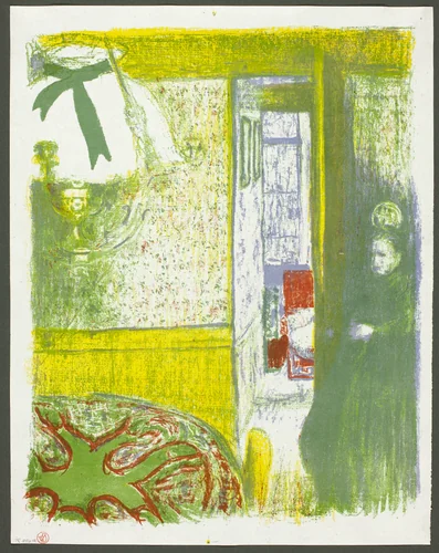Interior with Hanging Lamp, plate four from Landscapes and Interiors by Edouard Vuillard, print, 1899