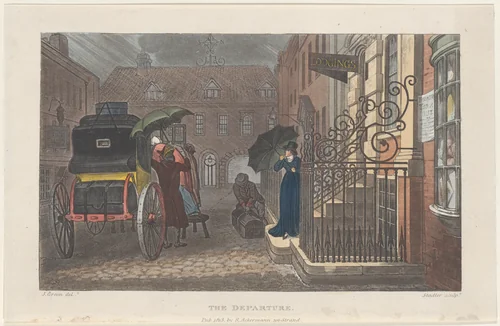 The Departure by Thomas Rowlandson, print, 1813
