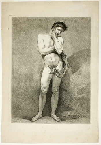 Figure, from Six Figures Académiques by Carle Vanloo, print, 1725-1765