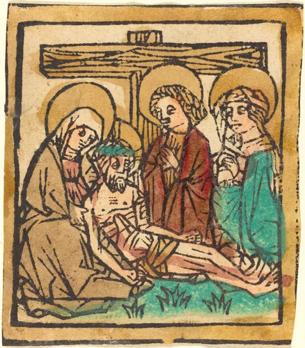The Lamentation by German 15th Century, print, 1460
