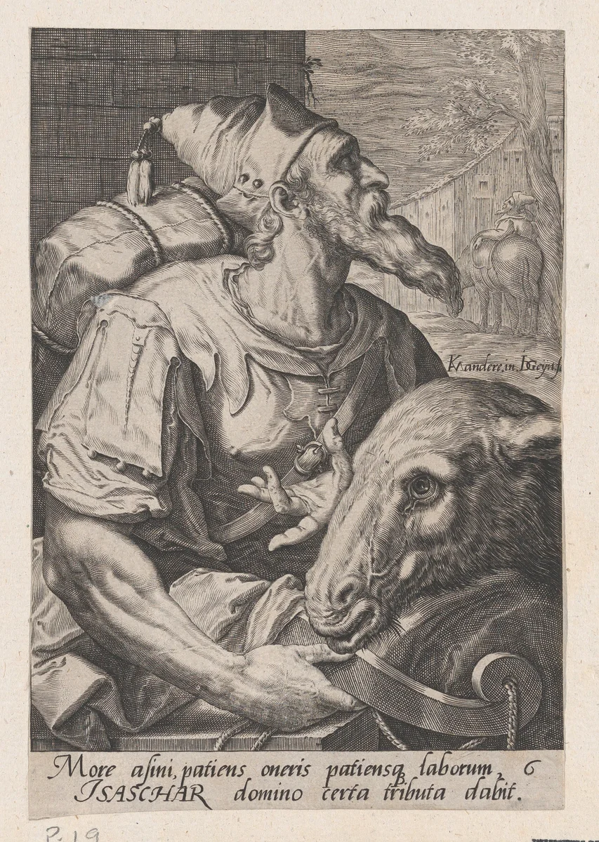 Issachar, from The Twelve Sons of Jacob by Jacques de Gheyn II, print, 1584-1594