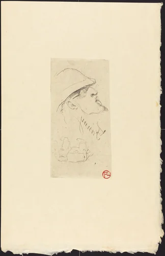 The Explorer Vicomte de Brettes (L'explorateur L.J. Vicomte de Brettes?) by Henri de Toulouse-Lautrec, portfolio, 1898