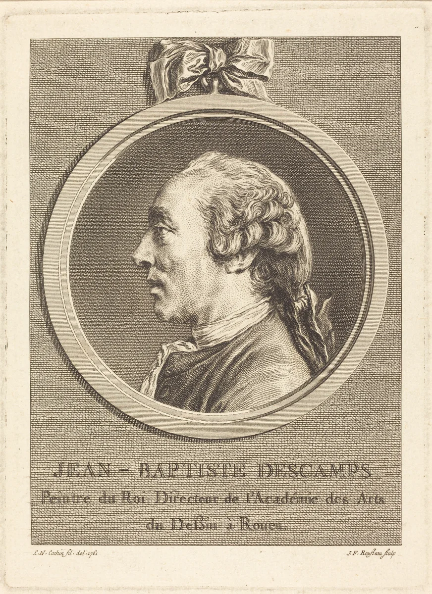 Jean Baptiste Descamps by Jean François Rousseau, print, 1761