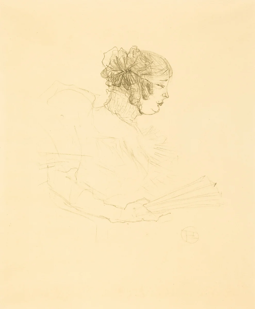 Luce Myres in Profile (Luce Myrès, de profil) by Henri de Toulouse-Lautrec, print, 1895