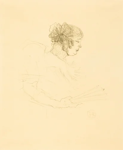 Luce Myres in Profile (Luce Myrès, de profil) by Henri de Toulouse-Lautrec, print, 1895